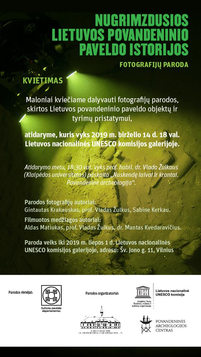 Fotografij� paroda �Nugrimzdusios Lietuvos povandeninio paveldo istorijos�